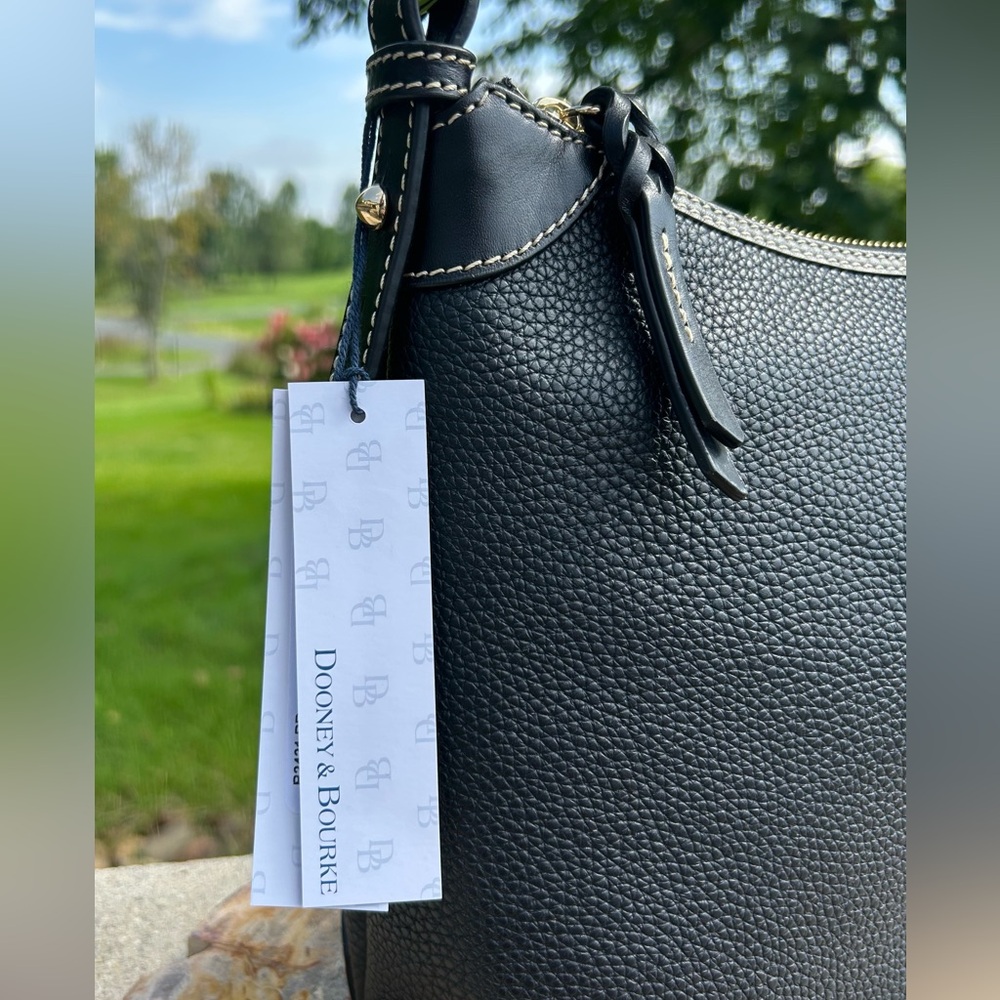 Dooney & Bourke Black Pebble Grain Hobo NWT - Picture 4 of 16